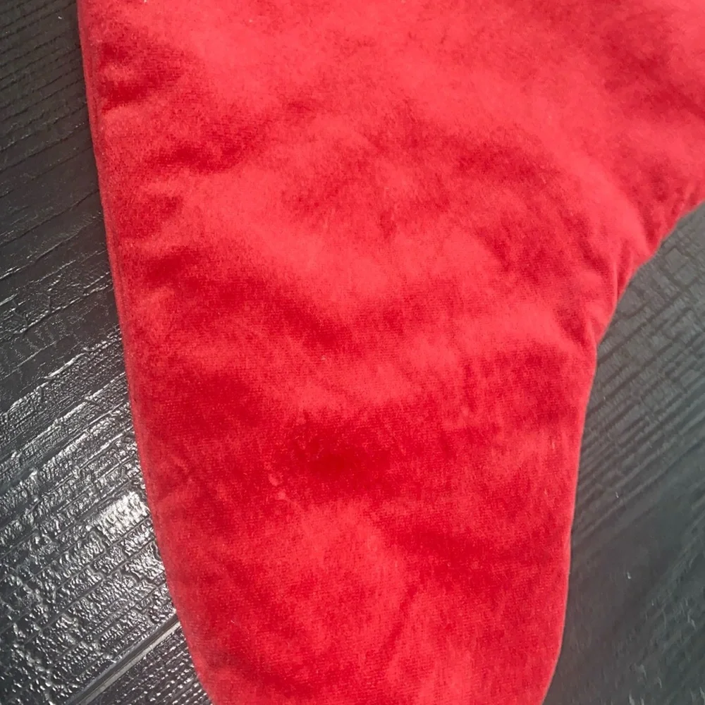 Pottery Barn Letter K Monogram‎ Christmas Stocking Red Velvet